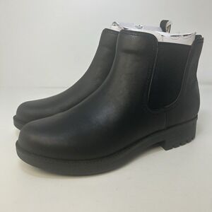Waco REVITALIGN Womens Kodiak Leather Mid Calf Boot Black Size 8B Orthotic NIB